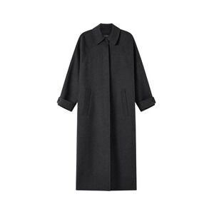 A EMERY Daniels Coat Charcoal Melange Grey Wool Long Trench Overcoat NWT $870 2